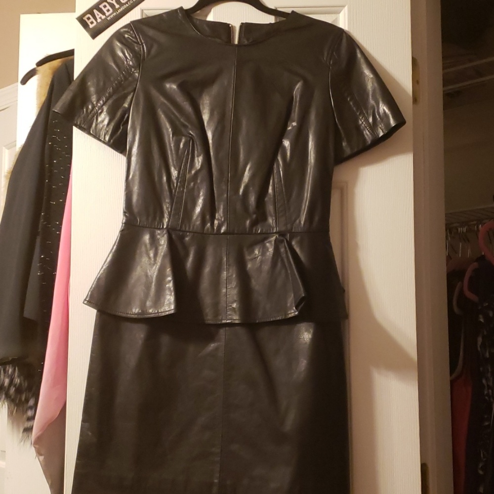 Alexander Mcqueen NWT real leather structured badazz dress SEE MEASUREME… - Picture 4 of 16
